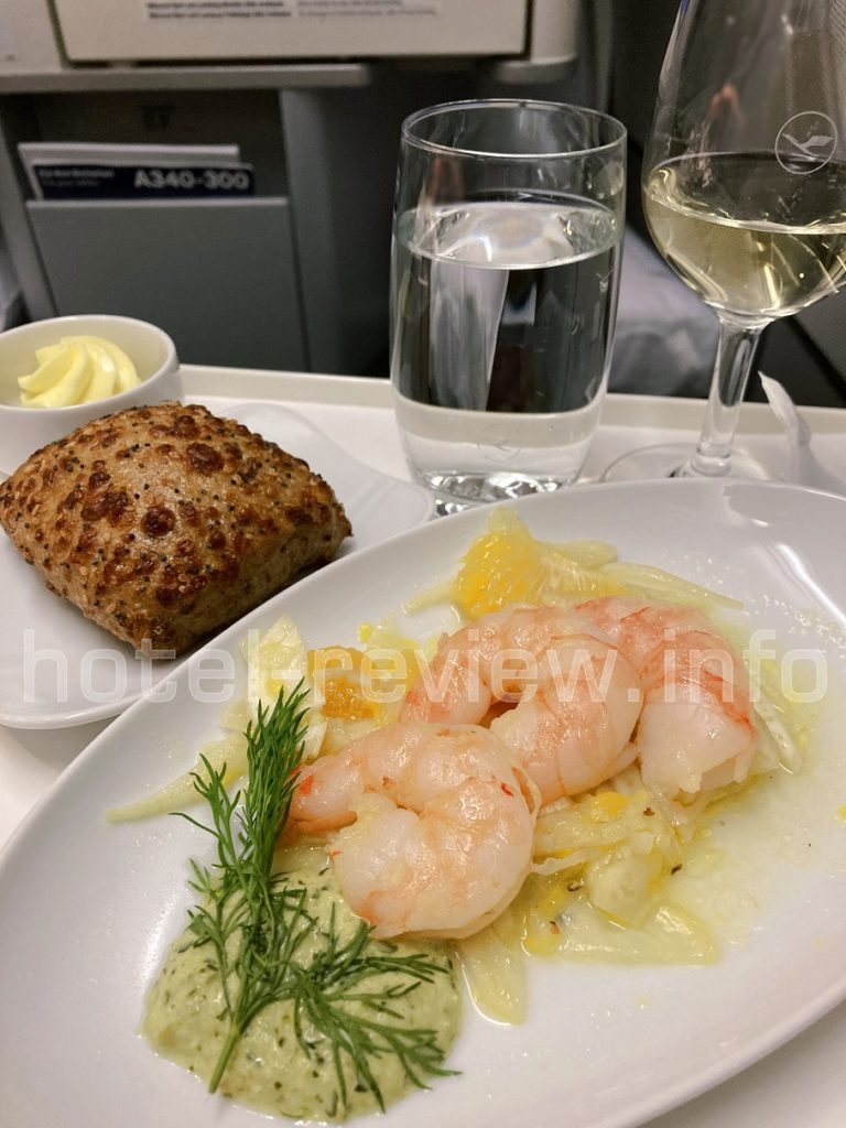 ルフトハンザドイツ航空ビジネスクラスの機内食