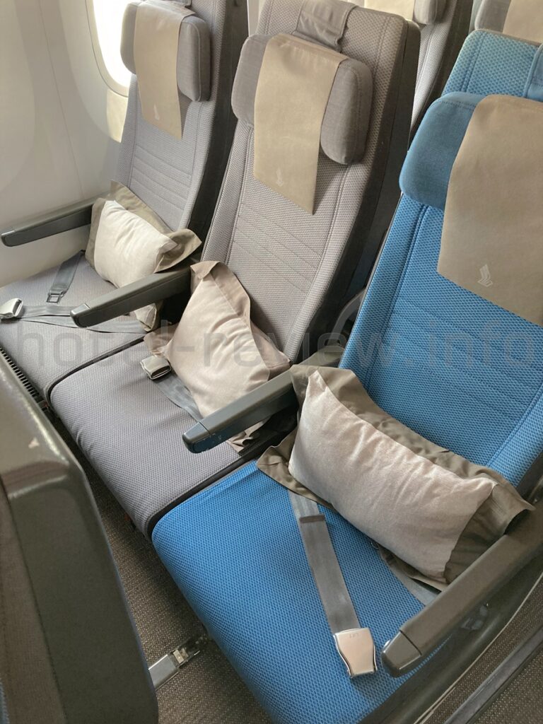 シンガポール航空エコノミークラスの座席