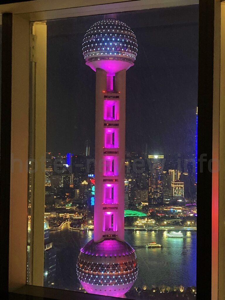 リッツカールトン上海浦東ホテルの部屋からの眺め