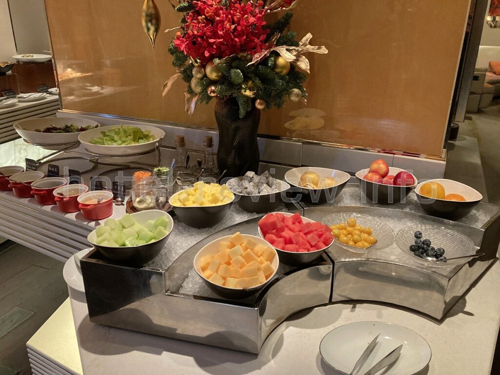 リッツカールトン上海浦東のラウンジの食事