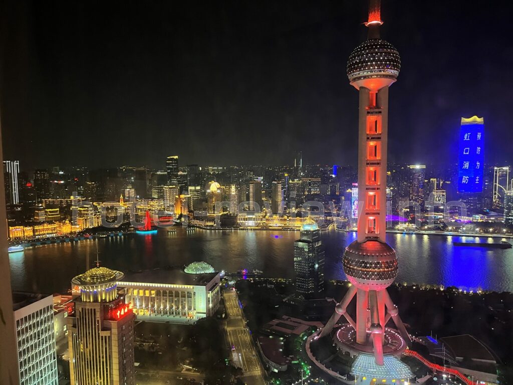 リッツカールトン上海浦東ホテルの部屋からの眺め