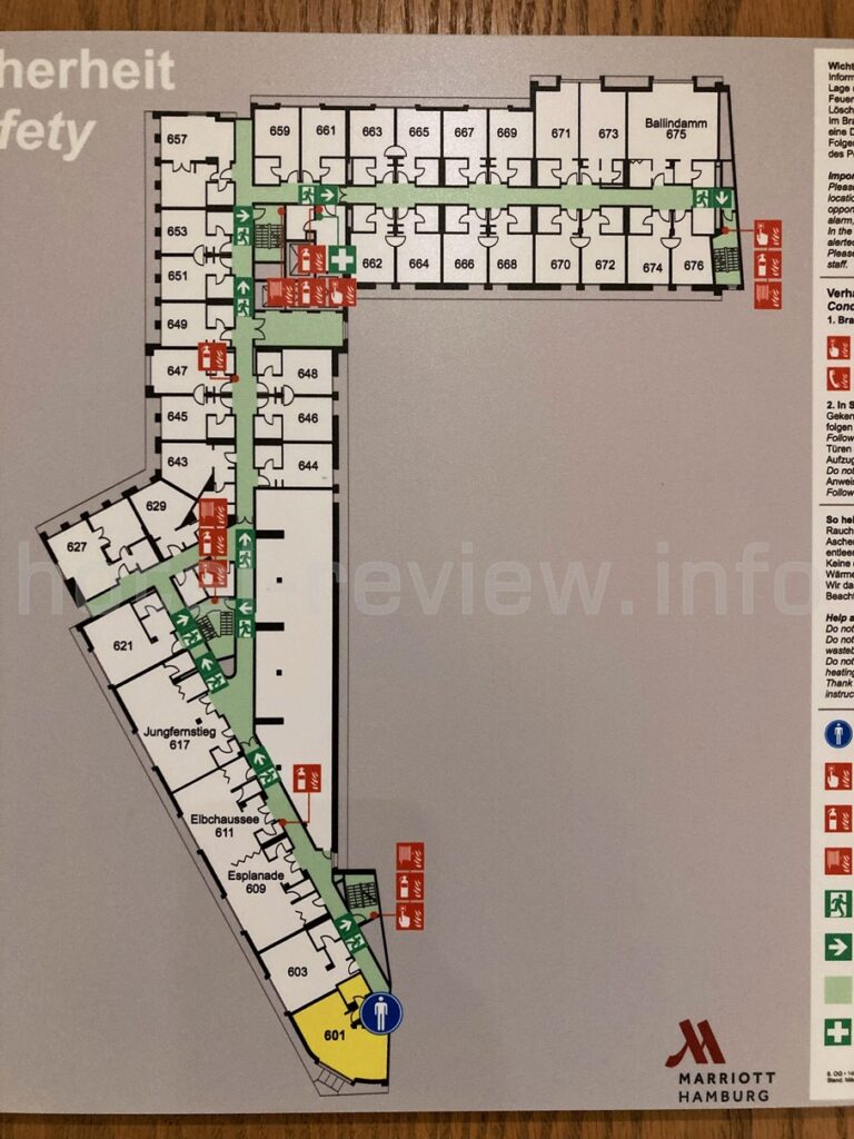 ハンブルクマリオットホテルのフロアプラン