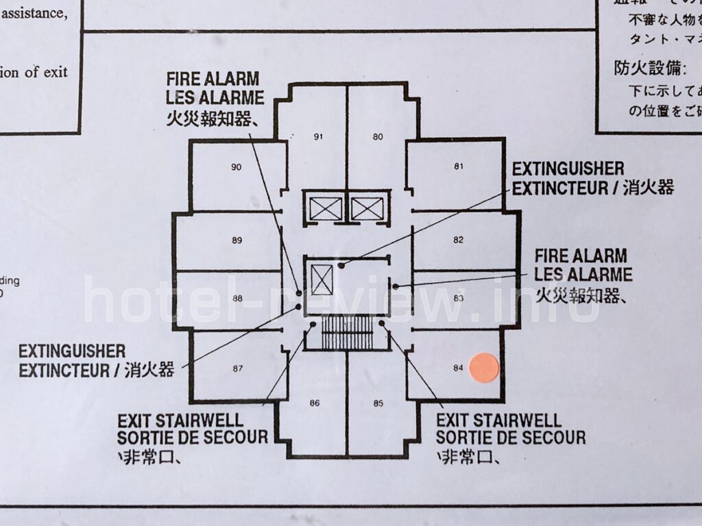 ウェスティンベイショアバンクーバーのフロアプラン