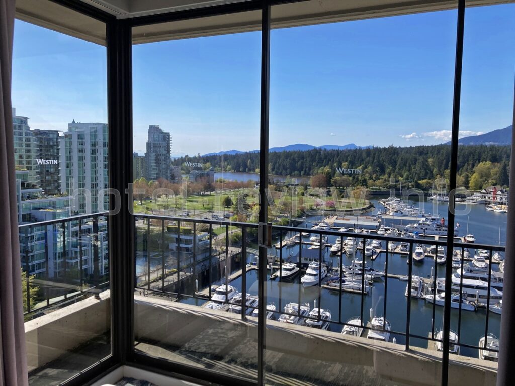 ウェスティンベイショアバンクーバーの客室からの眺め