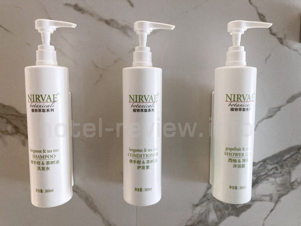 コートヤード厦門のバスアメニティ