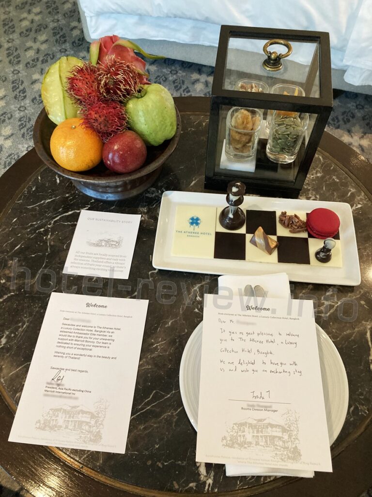 アテネホテルバンコクのプラチナ会員向けギフト